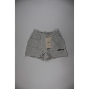 Adanola Womens Varsity Sweat Shorts Light Grey Melange Heather Small NWT $65